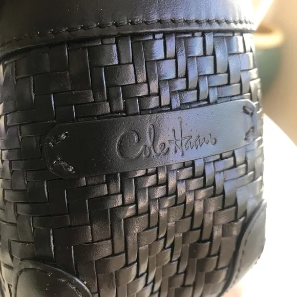 COLE HAAN Woven Leather Bag EUC! - Picture 3 of 13